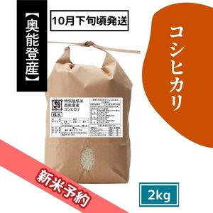 【R8新米予約】奥能登産 特別栽培米 コシヒカリ 2kg