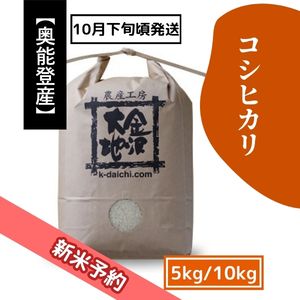 【R8新米予約】奥能登産 特別栽培米 コシヒカリ 5kg/10kg《送料込》